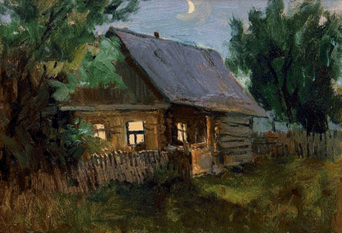 Деревенская околица. Андрей Чемакин - русские художники - предпросмотр