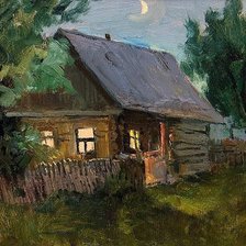 Схема вышивки «Деревенская околица. Андрей Чемакин»