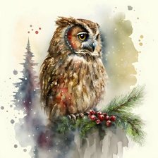 Схема вышивки «Сова»