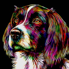 Схема вышивки «Спаниель»