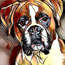 Схема вышивки «Портрет боксера абстракт.»