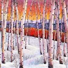 Схема вышивки «Зимний сон. По кратине Джонатана Харриса»