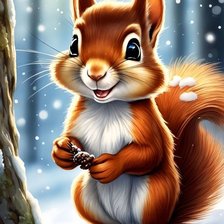 Схема вышивки «Бельчонок»