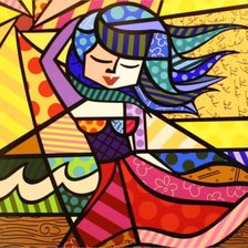 Схема вышивки «В танце. Поп-арт»