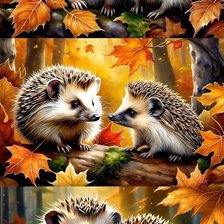 Схема вышивки «Ежики»