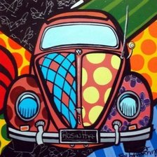 Схема вышивки «Поп-арт автомобиль»