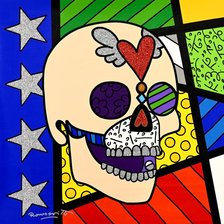 Схема вышивки «Череп поп-арт»