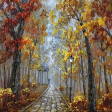 Схема вышивки «Осенняя аллея»