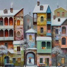 Схема вышивки «Городской пейзаж»