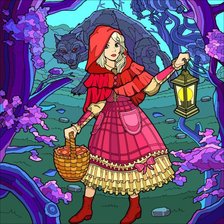 Схема вышивки «Красная шапочка»