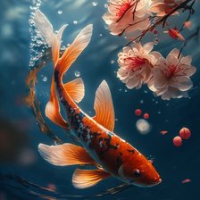 Схема вышивки «Koi fish»