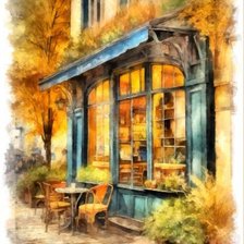 Схема вышивки «Кафе»