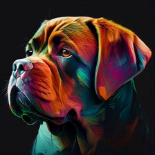 Схема вышивки «Боксер»