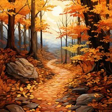 Схема вышивки «Осенний лес»