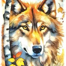 Схема вышивки «Портрет Волка»