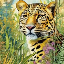 Схема вышивки «Леопард»