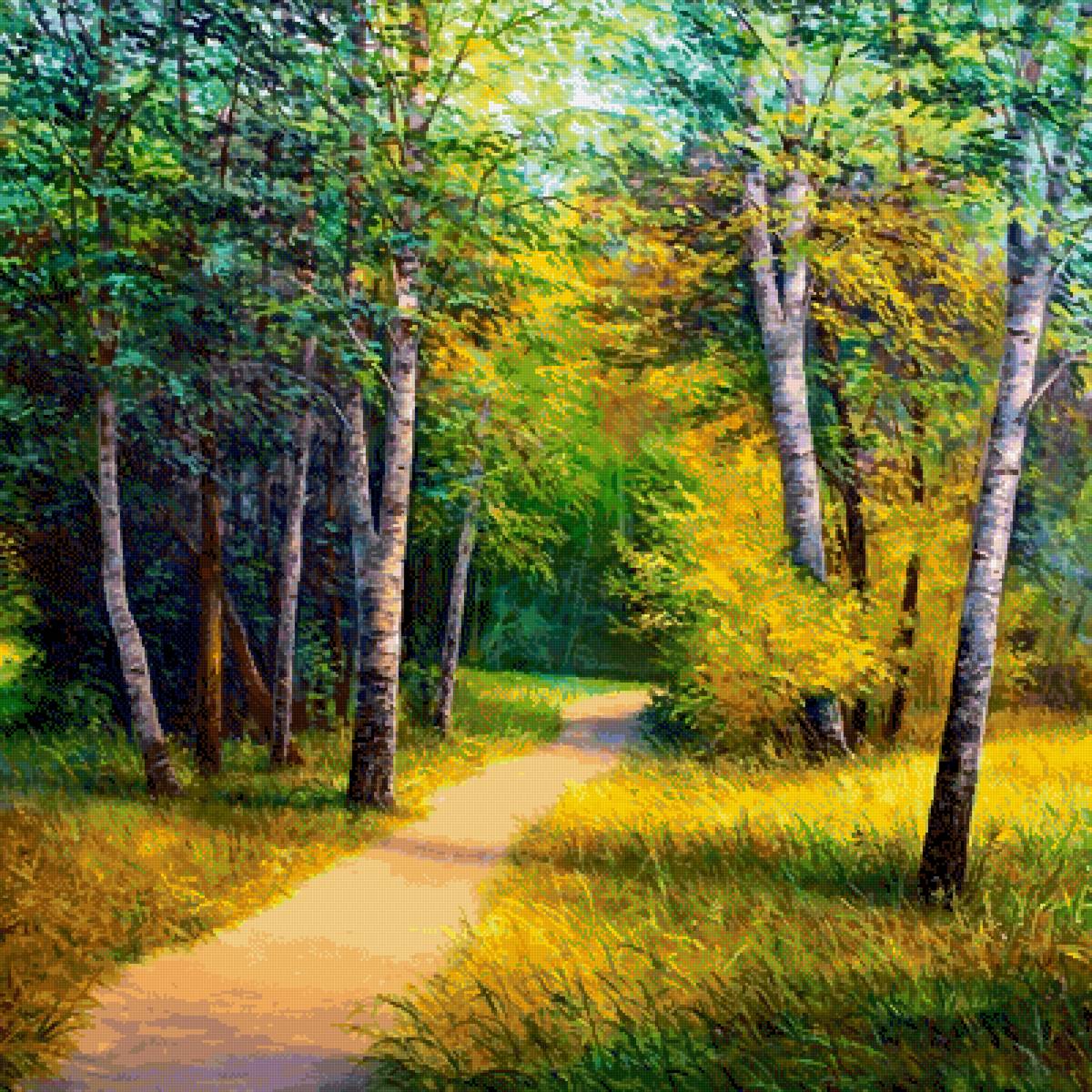 Лесная дорожка - пейзаж, природа, дорога, лес - предпросмотр