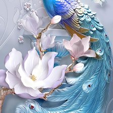 Схема вышивки «Павлин»