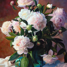 Схема вышивки «пионы»