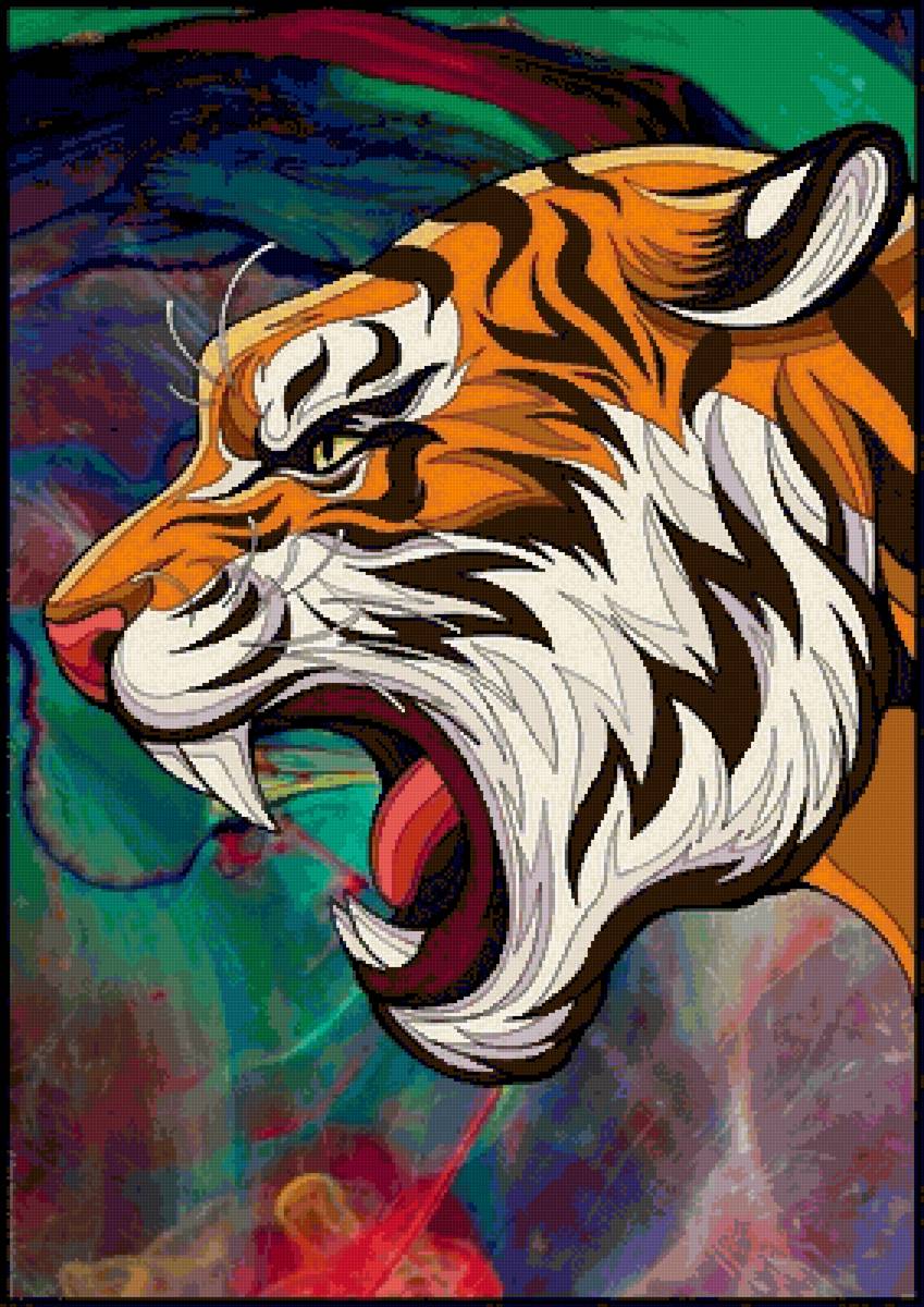 Хищник. - дикие кошки, хищник, тигр, животные - предпросмотр