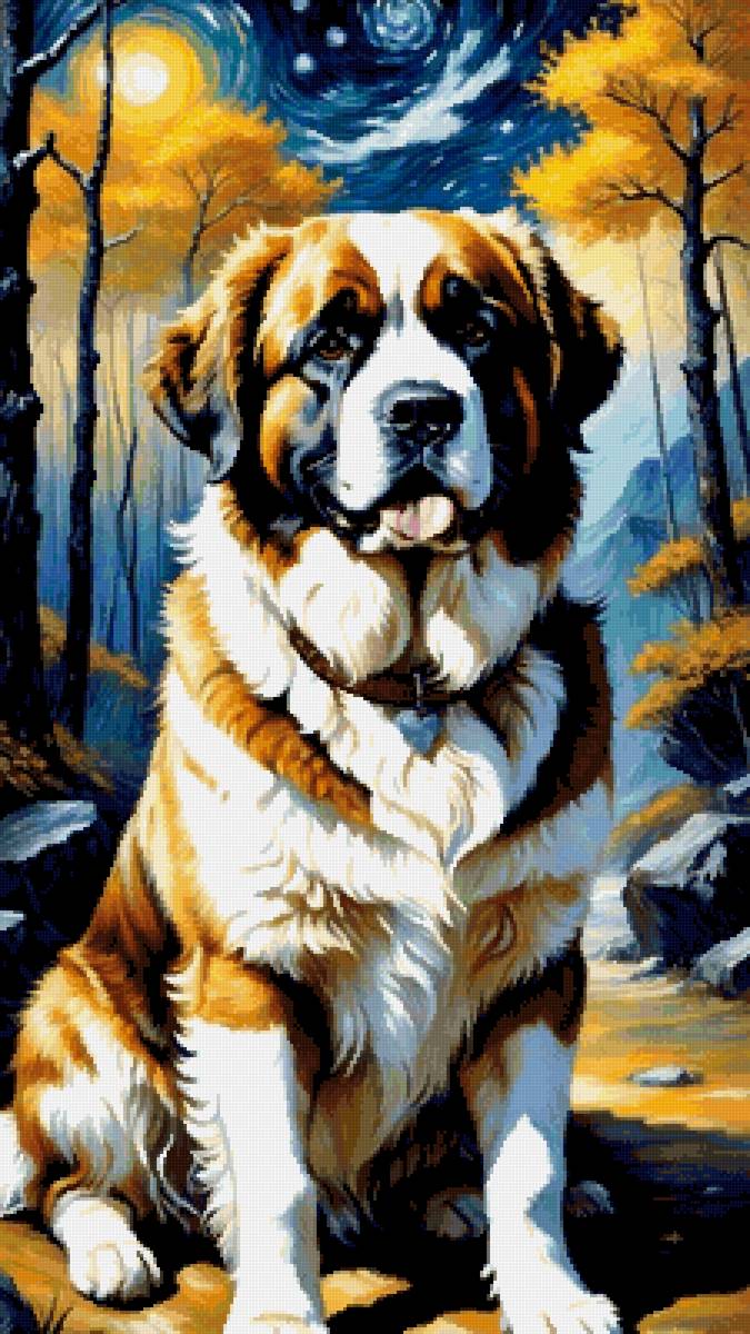 Сенбернар - собаки, сенбернар, собака, животные - предпросмотр