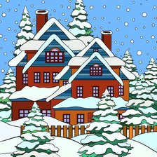 Схема вышивки «Зима»