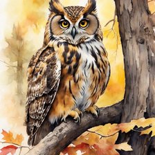 Схема вышивки «Сова»