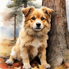 Схема вышивки «Собака»