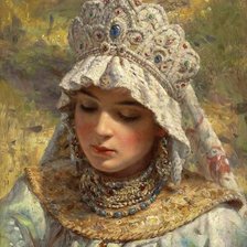 Схема вышивки «русская красавица»