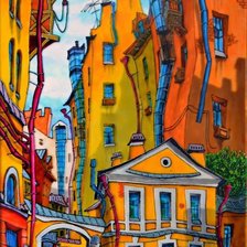 Схема вышивки «Городской пейзаж»