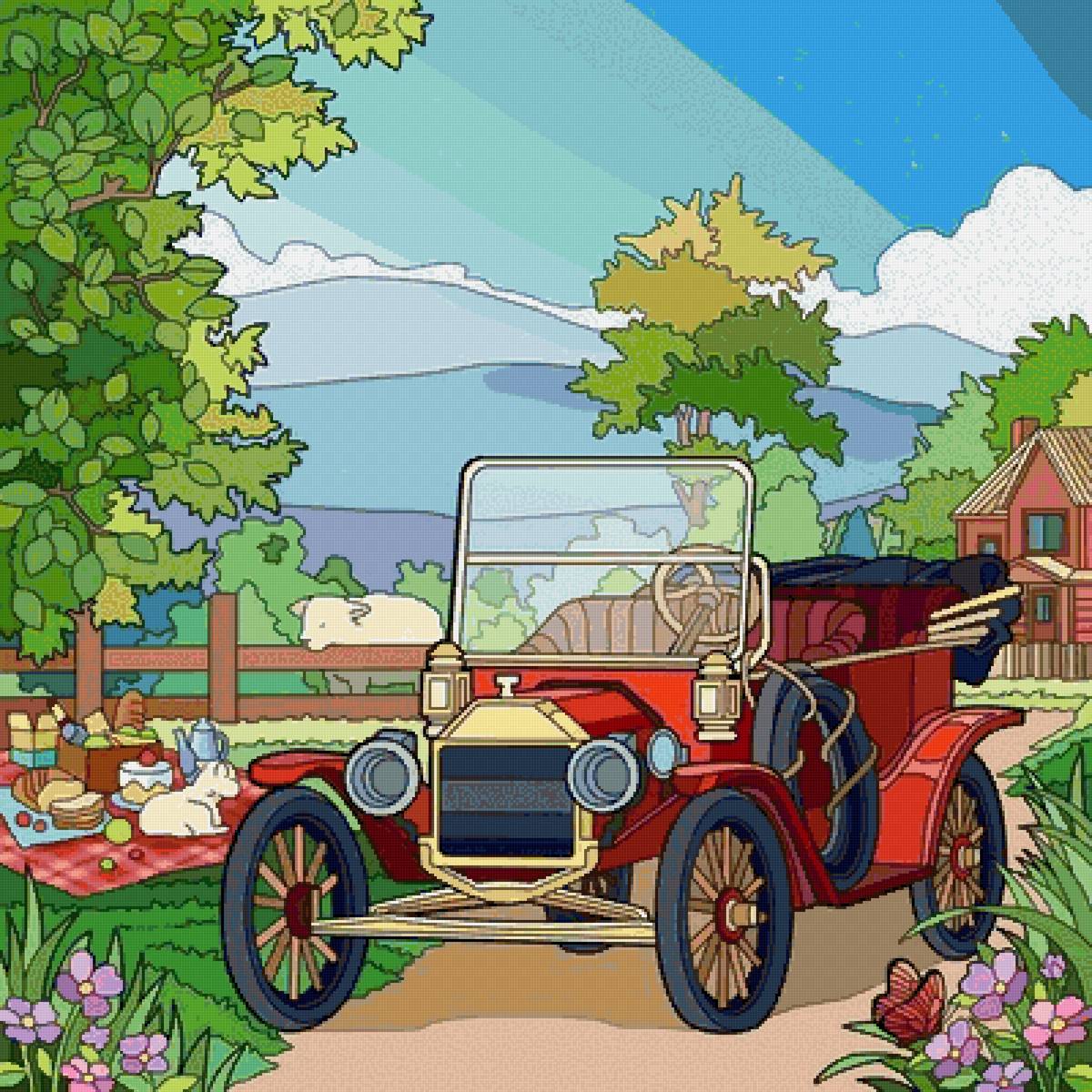 Ретро автомобиль - автомобиль, техника, транспорт, ретро - предпросмотр