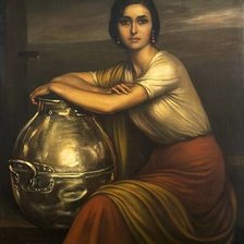 Схема вышивки «La Fuensanta Julio Romero de Torres.»