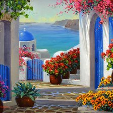 Схема вышивки «санторини»