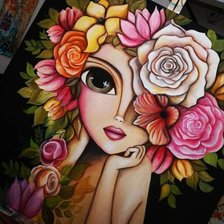 Схема вышивки «Девушка»