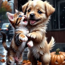 Схема вышивки «Друзья»