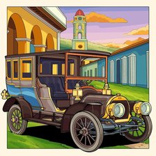 Схема вышивки «Ретро авто»