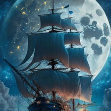 Схема вышивки «Корабль»