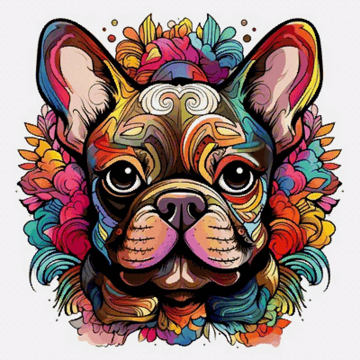 Французик арт - животные, собаки, собака, арт, французский бульдог - предпросмотр