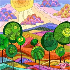 Схема вышивки «Пейзаж арт»