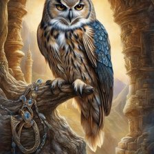 Схема вышивки «Сова»