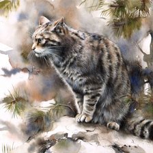 Схема вышивки «Кот»