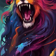 Схема вышивки «Лев рычит»