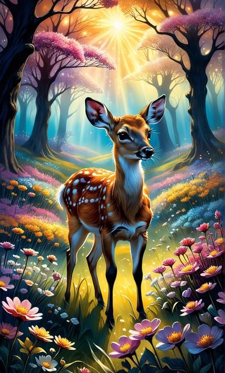 Оленёнок - животные, олень, олененок - оригинал