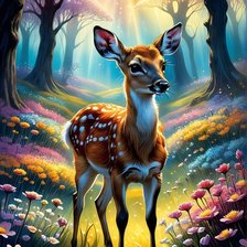 Схема вышивки «Оленёнок»