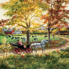 Схема вышивки «Солнечный день в начале осени.»