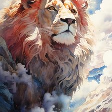 Схема вышивки «лев»