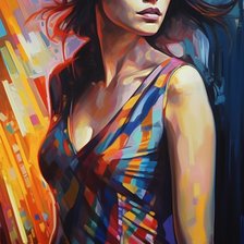 Схема вышивки «Девушка»