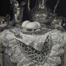 Схема вышивки «Серебряный сервиз»