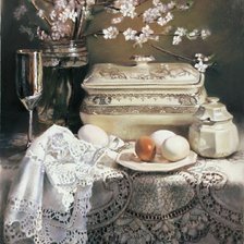 Схема вышивки «Сакура и фарфор»