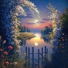 Схема вышивки «Лунная ночь»